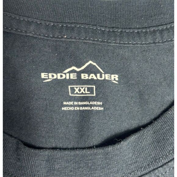 Eddie Bauer Denim Navy Blue Short Sleeve Pullover T-Shirt Size XXL 2XL - Picture 5 of 7